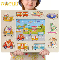 Montessori Wooden Jigsaw 3D Puzzles