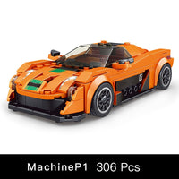 Sport Racing Car Model With Display Box Assembly High-Tech Car Toys Building Blocks