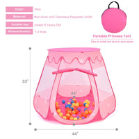 Outdoor Indoor Princess Play Ball Tent