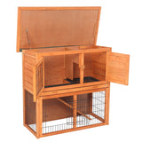 36" Waterproof 2 Tiers Pet Hutch