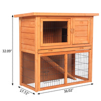 36" Waterproof 2 Tiers Pet Hutch