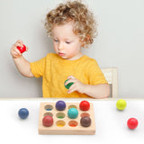 Wooden Montessori Rainbow Ball Matching Sensory Game