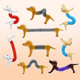 Spring Dog Pop Tubes Sensory Toy Anti-stress Squeeze Toys