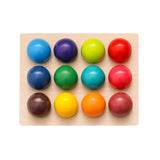 Wooden Montessori Rainbow Ball Matching Sensory Game