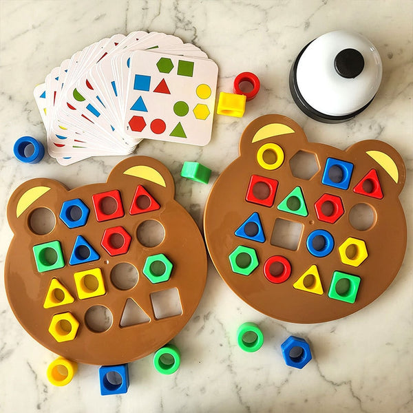 3D Geometric Shape Color Matching Toy Montessori Brain Games