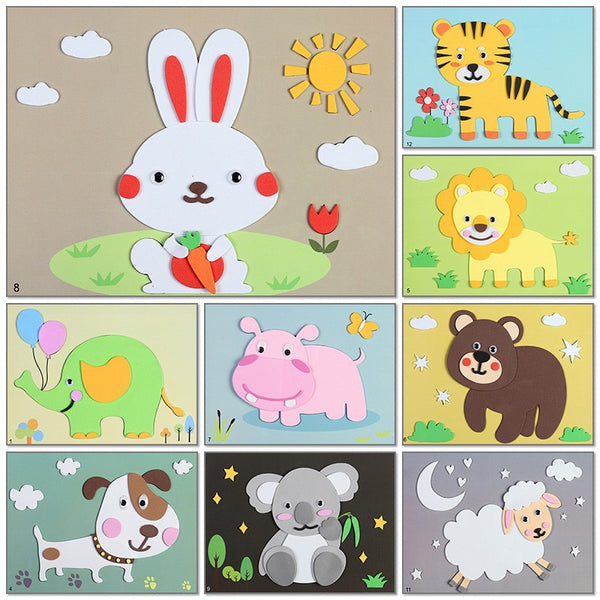 12Pcs DIY 3D EVA Foam Sticker Art